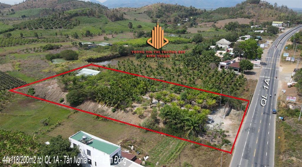 44x113m mặt tiền ql 1a  tân nghĩa  hàm tân  lâm đồng cần bán gấp