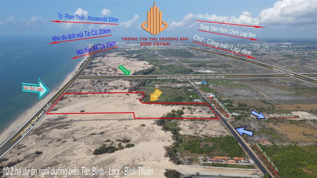 10.2 ha dự án nghỉ dưỡng giáp biển tân bình  lagi  lâm đồng cần sang nhượng