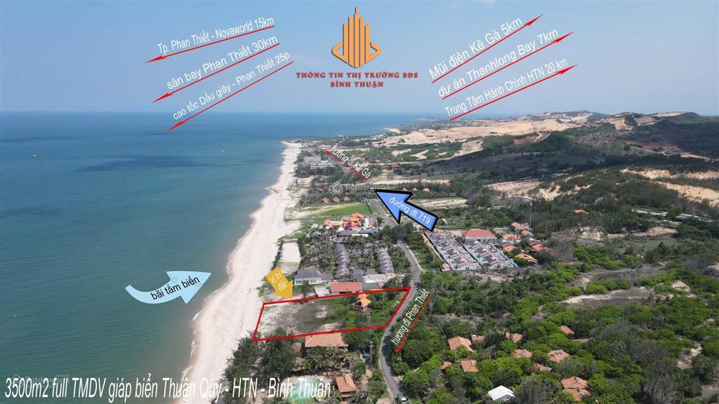 Chính chủ cần bán 3500m2 full tmdv giáp biển thuận quý  bình thuận