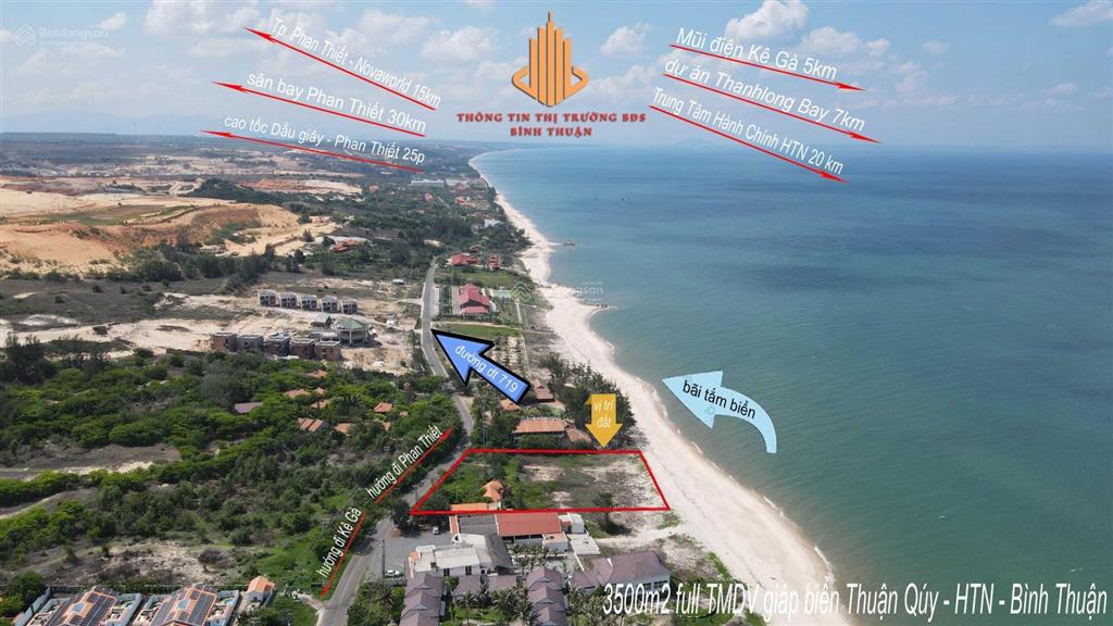 Chính chủ cần bán 3500m2 full tmdv giáp biển thuận quý  bình thuận