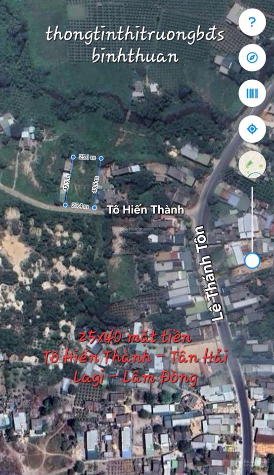 25m mặt tiền tô hiến thành  tân hải  lagi cần bán