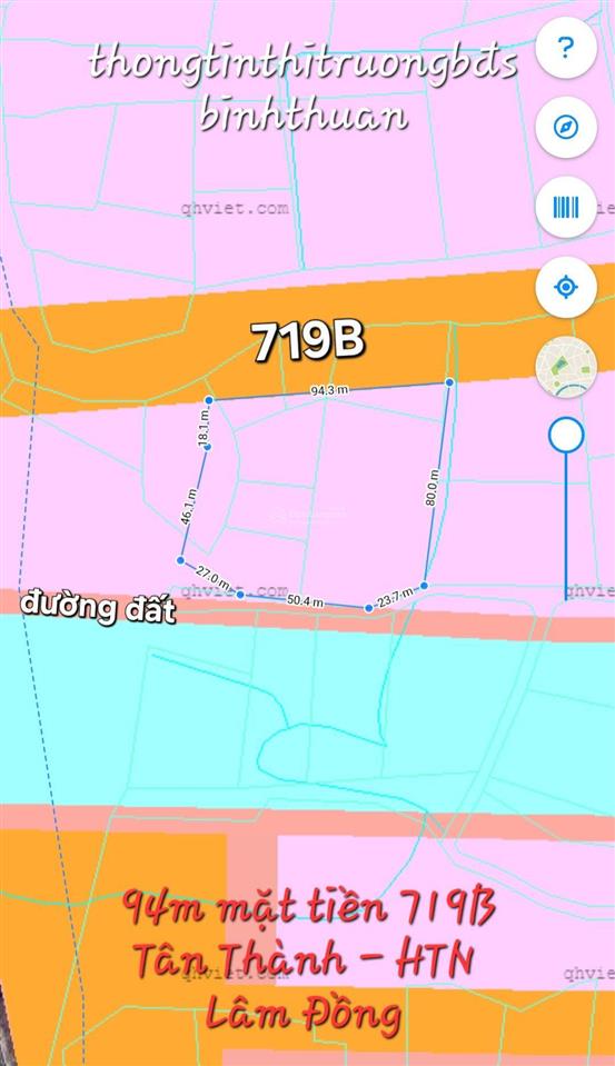 94m mặt tiền 719b tân thành  htn  lâm đồng cần bán gấp