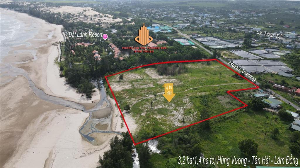 3,2 ha giáp biển thổ cư  tân hải  lâm đồng cần bán