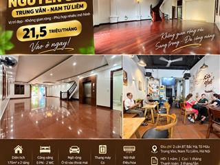 Cho thuê nhà nguyên căn trung văn, nam từ liêm bt bắc hà tố hữu 170m2 2 tầng ôtô vào thoải mái