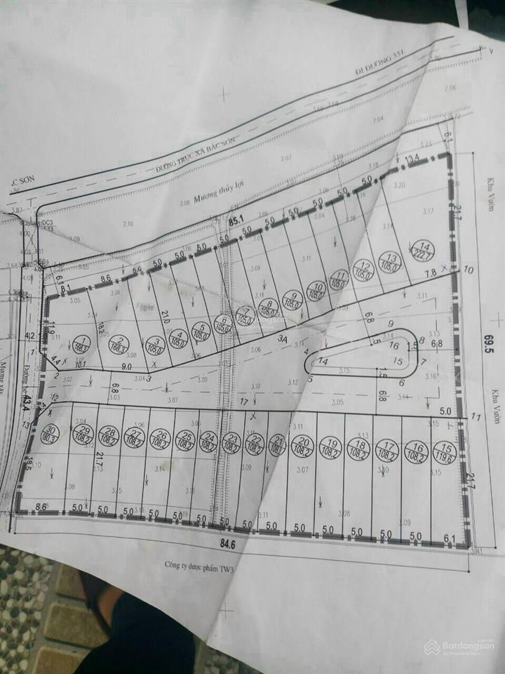Bán lô đất mặt đường bắc sơn  an dương, đối diện dự án vinhomes an dương