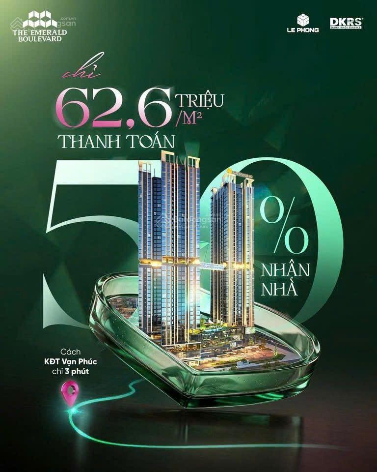 The emerald boulevard, căn hộ cao cấp lê phong mặt tiền qlộ 13, bàn giao full nt, ch 1pn giá 2,8 tỷ