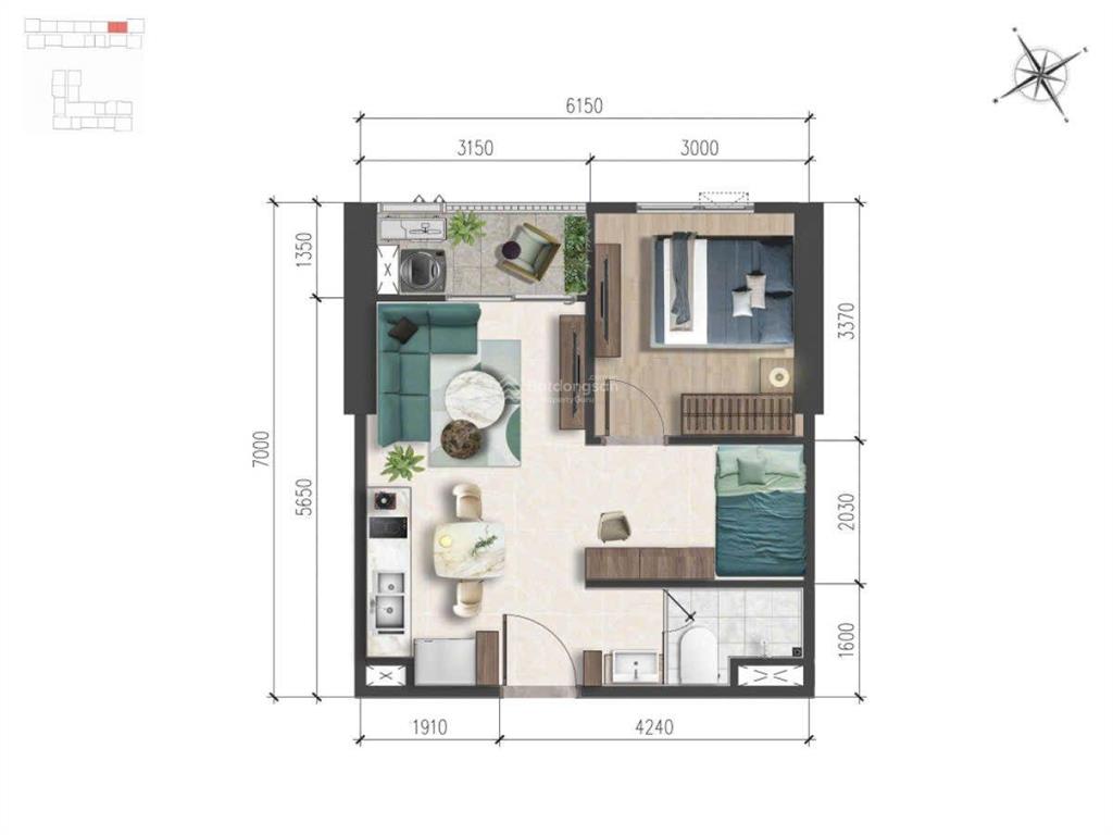 A&t sky garden gần hồ gươm xanh thuận an, cần bán căn 1pn+ 46.9m2 giá chỉ 1.75 tỷ