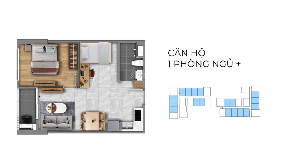 Fenica dĩ an  cần bán căn 1pn+ 48m2 tầng view đẹp, giá chỉ 1 tỷ 79, góp 6tr/tháng