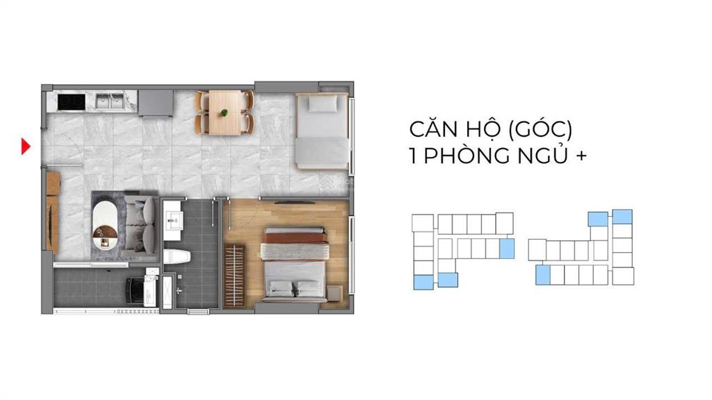 Fenica dĩ an  cần bán căn 1pn+ 48m2 tầng view đẹp, giá chỉ 1 tỷ 79, góp 6tr/tháng