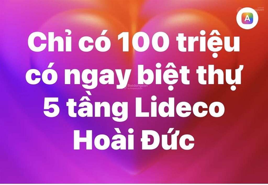 Bán biệt thự song lập lideco hoài đức view vườn hoa đẹp xuất sắc giá chỉ 21 tỷ