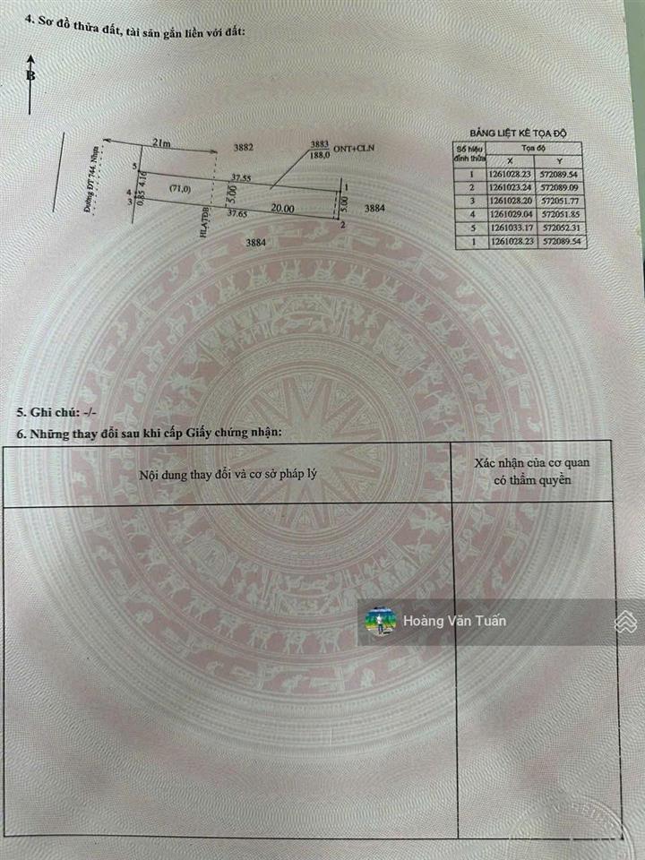 800 triệu sở hữu ngay lô đất 5m ngang mặt tiền đt744 xã dầu tiếng  hồ chí minh