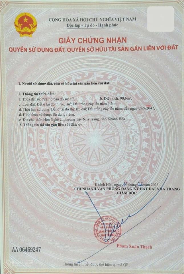 Bán đất đường trạm điện, dt 90,6 m2, ngang 6m, hướng đông đường 7 m  giá 2,75 tỷ