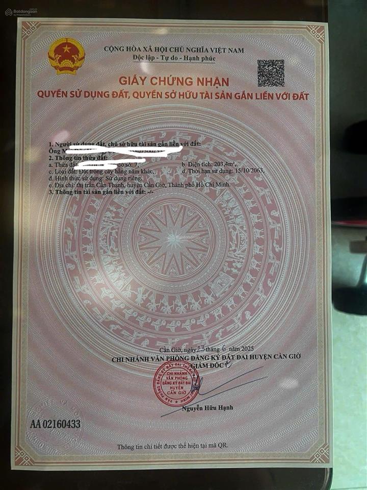 Bán lô đất góc 2 mặt tiền duyên hải và lê thương, 509,9m2, 80tr/m2, gần vinhomes paradise cần giờ