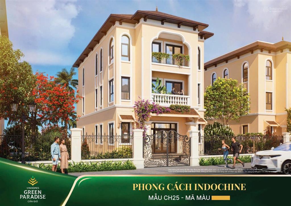 Bán căn nhà giá rẻ vinhomes green paradise cần giờ 9,9 tỷ, 75m2, 4 tầng, áp dụng voucher 30%