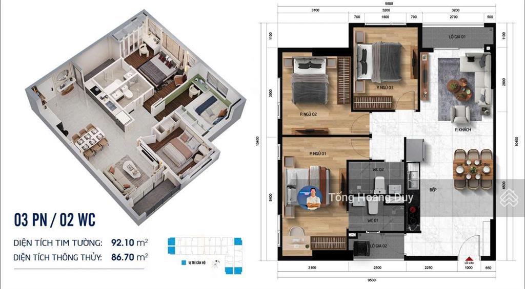 Căn hộ 3pn 92m2 cửa ngõ ql13 với đơn giá chưa tới 40tr. chiết khấu 130tr trừ thẳng vào giá bán