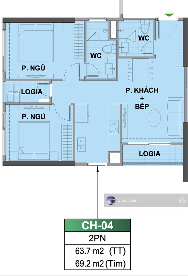 Chính chủ gửi bán căn góc 2pn the london, vinhomes ocean parkdt 64m2 giá 4,2 tỷ,  0988 310 ***