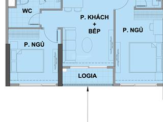 Chính chủ em cần bán căn hộ 2pn góc london, dt 64m2 tầng 19 view thoáng cắt vào gốc gần 400tr