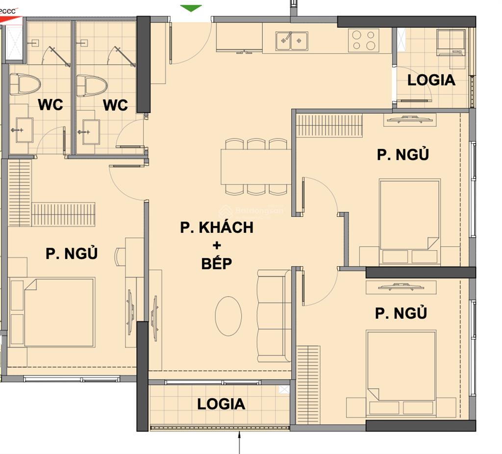 Em được chủ nhà gửi bán hộ căn 3pn tòa ld3 phân khu london, vinhomes ocean park, gia lâm