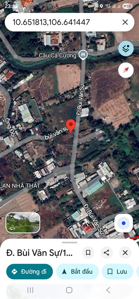 Góc 2 mặt tiền đường nhựa 2030m. đường bùi văn sự giá chỉ 12tr/m2