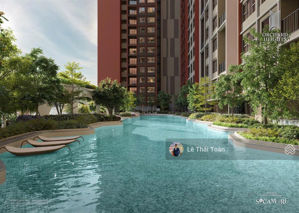 Chỉ 4.050 tỷ (all in) căn 2pn 2wc 84m2 view hồ bơi và aeon chung cư orchard heights bd