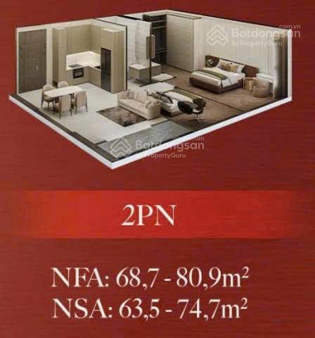 Bán gấp căn hộ 2pn, 2wc tại the collection 688, 43 triệu/m2, 67m2