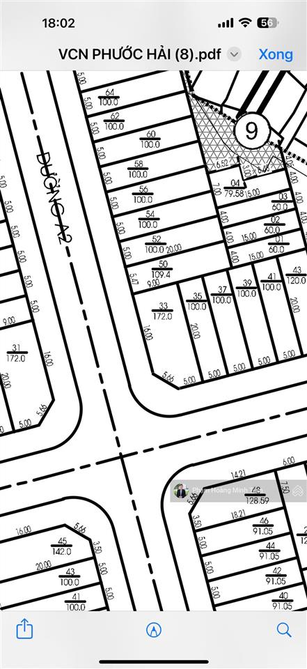 Siêu hiếm lô góc đường a2 văn tiến dũng, vcn phước hải, dt 172m giảm giá bán nhanh chỉ 150tr/m2