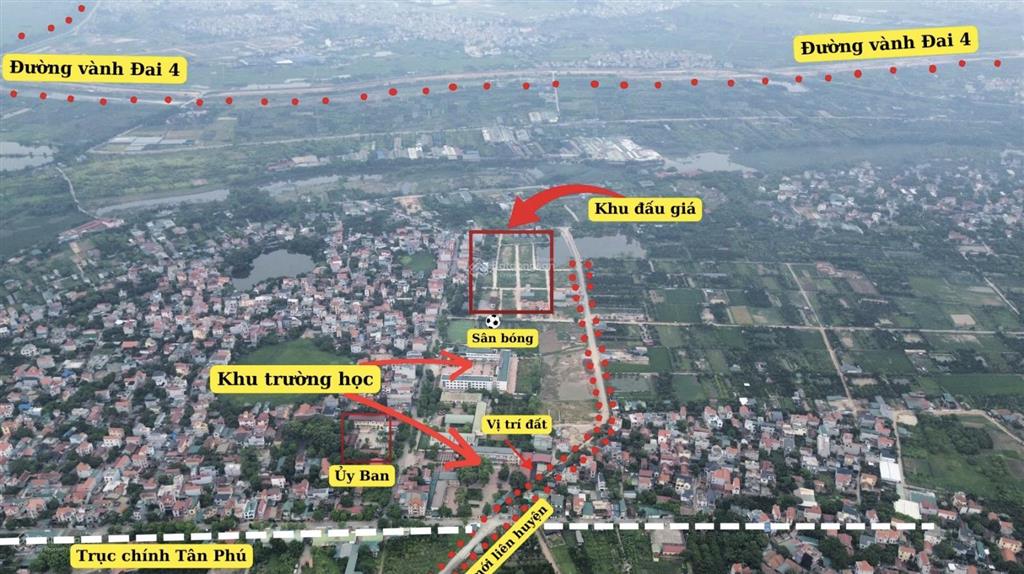 Đất đấu giá thôn yên quán, xã tân phú, sát vành đai 4, đối diện an khánh