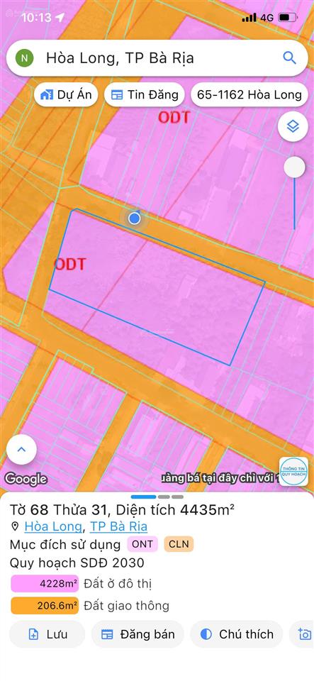 Hàng hiếm * lô góc 5100m2 đường 13, 13b hoà long, bà rịa. có 300m thổ cư