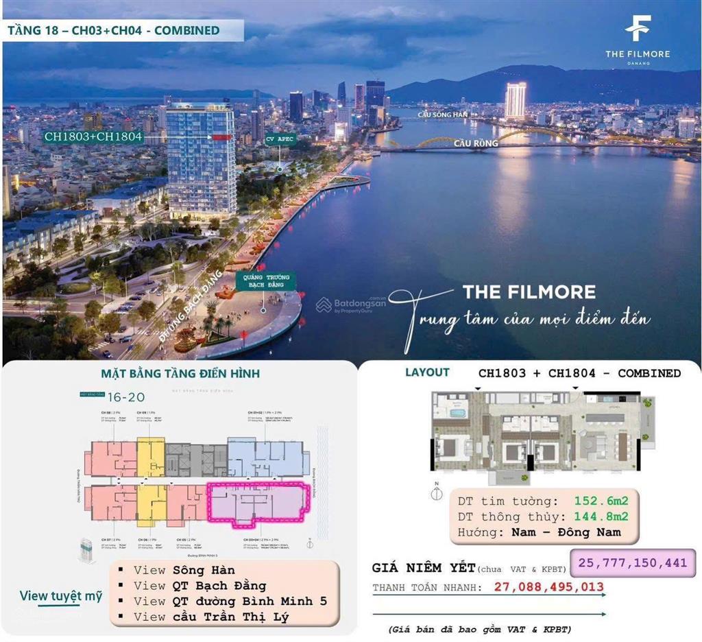 Căn hộ the filmore da nang  nhận bảng giá & chính sách ưu đãi tháng 7.2024 (mua & nhận nhà ở ngay)