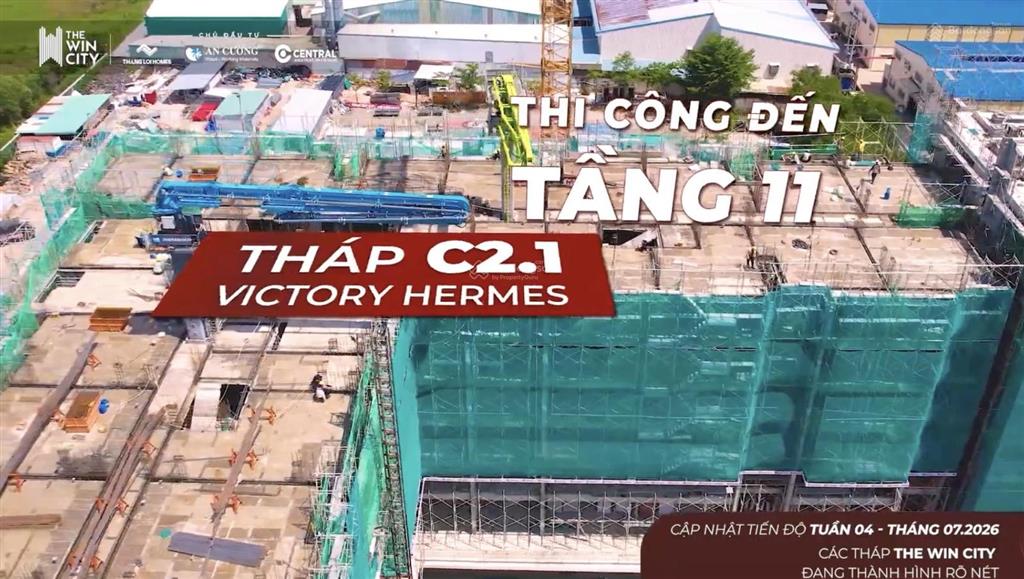 Hàng the win city  giá tốt  tặng full nt an cường  tiến độ tầng 12