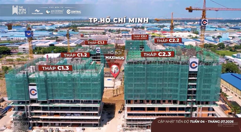 Hàng the win city  giá tốt  tặng full nt an cường  tiến độ tầng 12