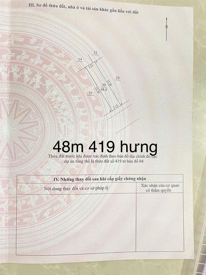 1 ô đất hơn 4 tỷ đg 2 ô tô tránh bạn và mn ko thể bảo qua.  ngay e hưng nhé