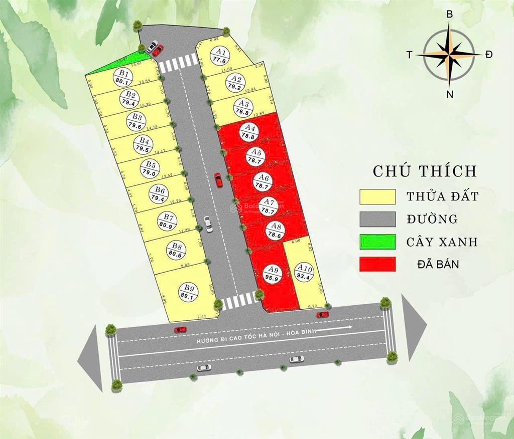 Lô góc đầu đường giáp đại lộ thăng long