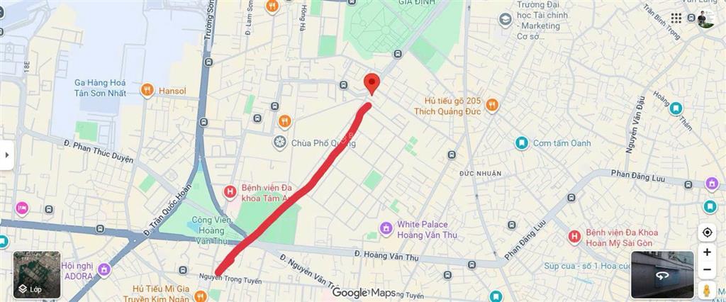 Góc 2mt khu phổ quang, hoàng minh giám ngã 3 đào duy anh, 6x20m, 5 tầng, 30 tỷ tl, hdt 70tr/tháng