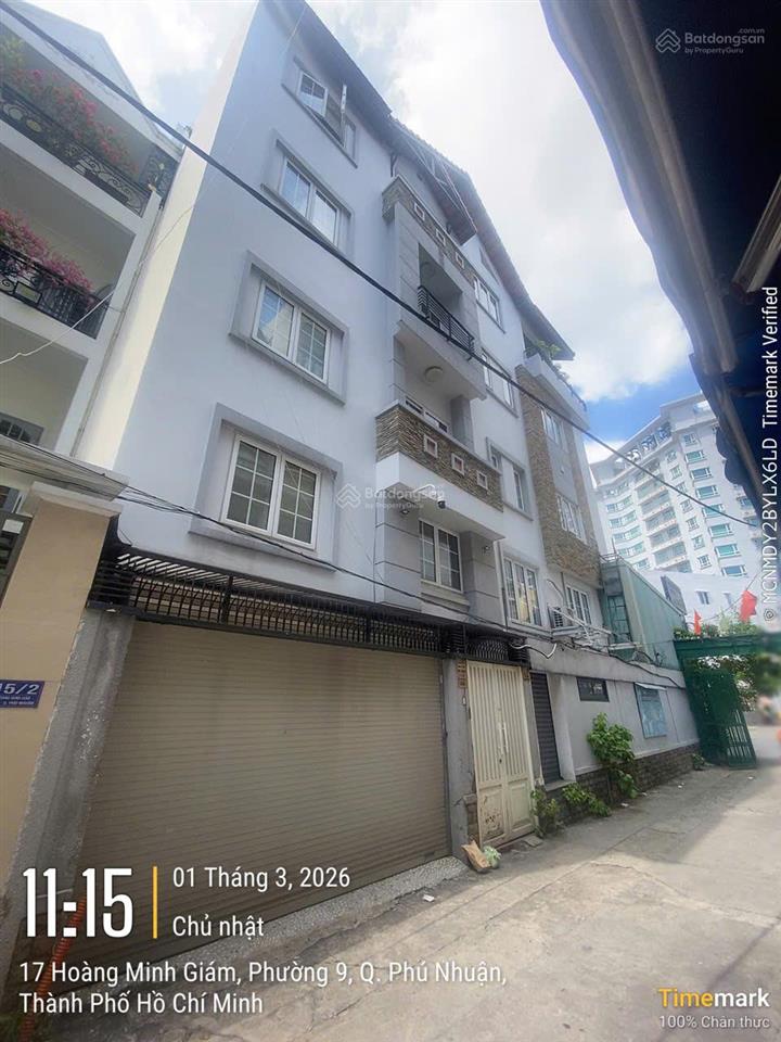 Góc 2mt khu phổ quang, hoàng minh giám ngã 3 đào duy anh, 6x20m, 5 tầng, 30 tỷ tl, hdt 70tr/tháng