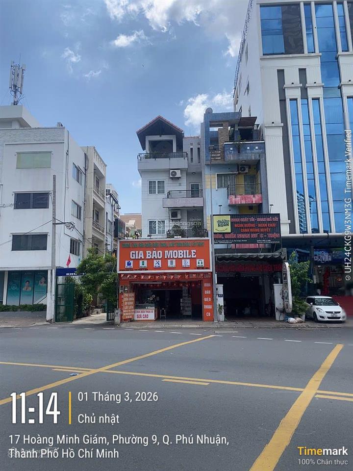 Góc 2mt khu phổ quang, hoàng minh giám ngã 3 đào duy anh, 6x20m, 5 tầng, 30 tỷ tl, hdt 70tr/tháng