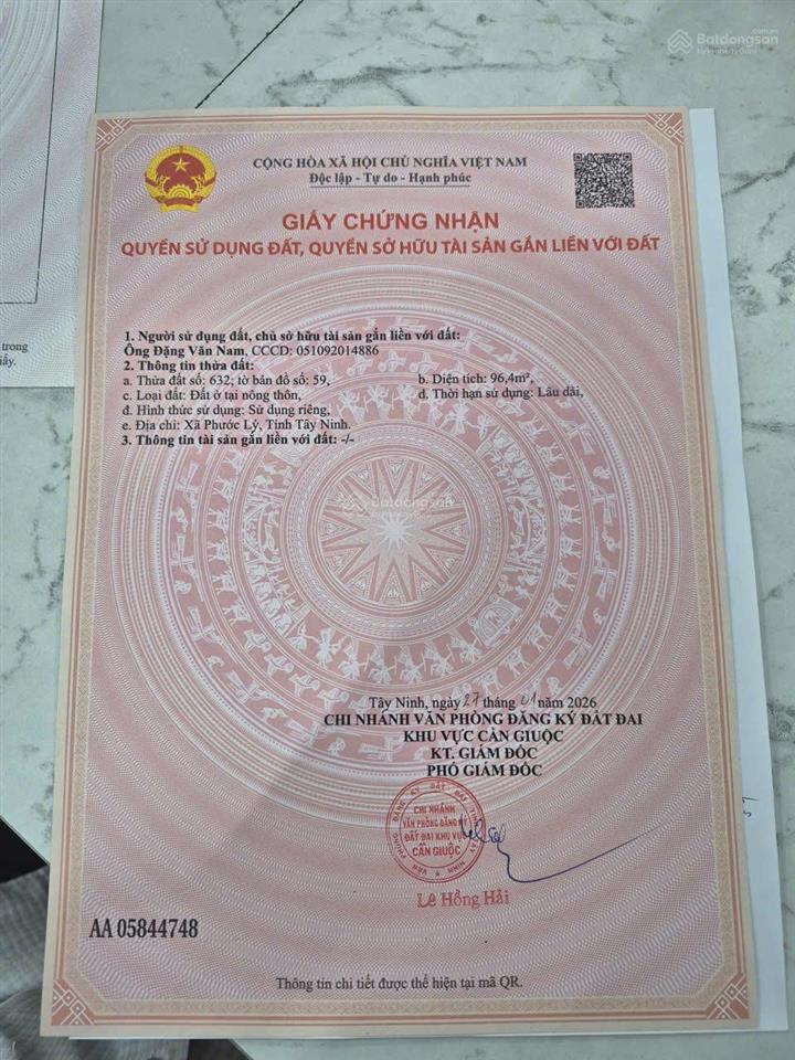 Bán đất gần kcn cầu tràm  giá chỉ 720 triệu  đường long khánh