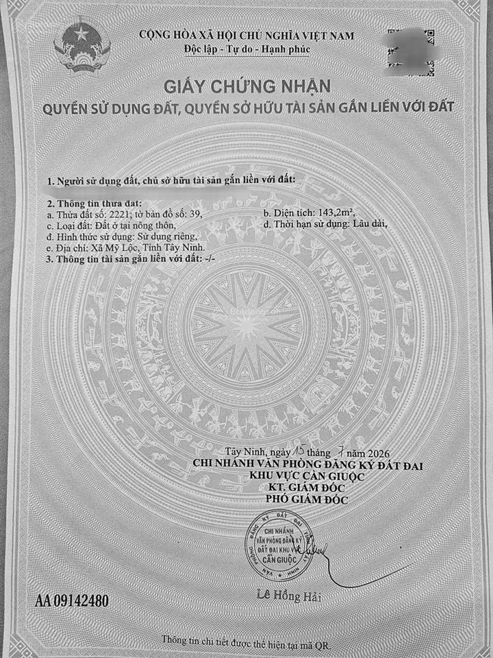 Bán lô đất đẹp giá chỉ 1,120 tỷ