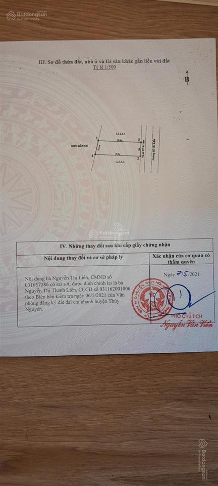 Chính chủ cần bán đất thủy nguyên  hải phòng 116,2 m2
