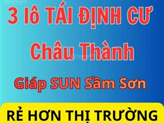 Chính chủ cần bán 3 lô đất tái định cư mb tđc châu thành  sầm sơn