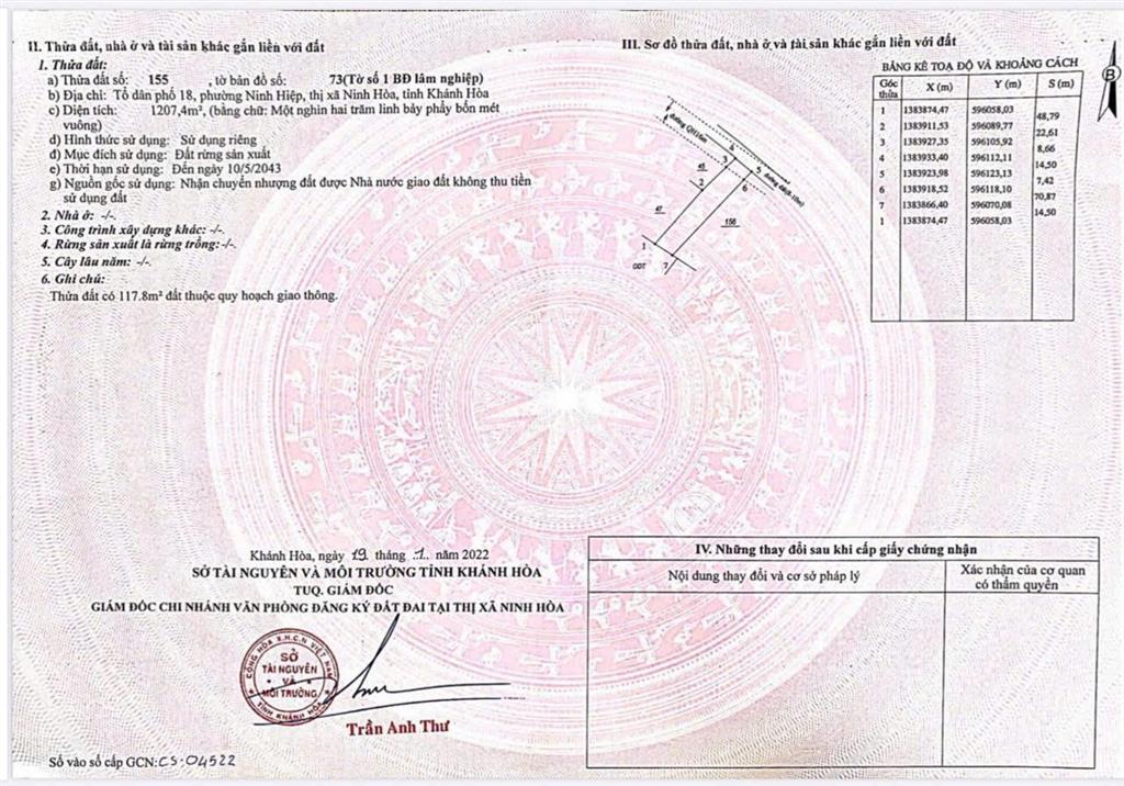 Bán gấp đất thổ cư trung tâm thị xã ninh hòa, giá chốt nhanh chỉ 6tr/m2, có phân lô
