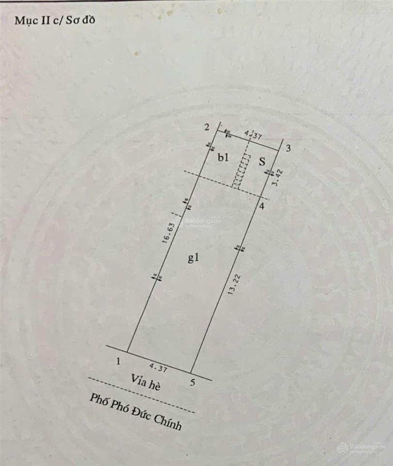 Chính chủ cần bán nhà mặt phố phó đức chính, phường ba đình, hà nội. 73m2x6t, mt4.4m, giá 52.8 tỷ
