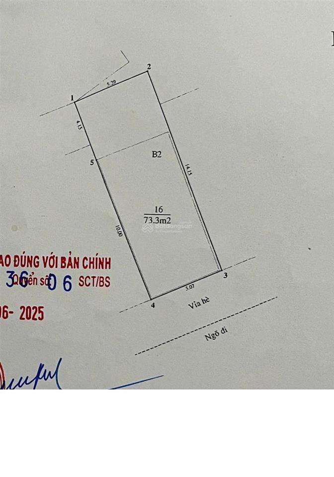 Chính chủ bán đất thổ cư mặt ngõ phố phan kế bính ba đình hà nội 73.3m2 mt 5.1m kinh doanh vỉa hè