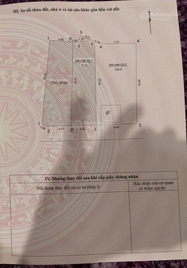Chính chủ cần bán đất thổ cư mặt ngõ 565 lạc long quânphường tây hồ hà nội 134m2, mt8.4m, gpxd9t