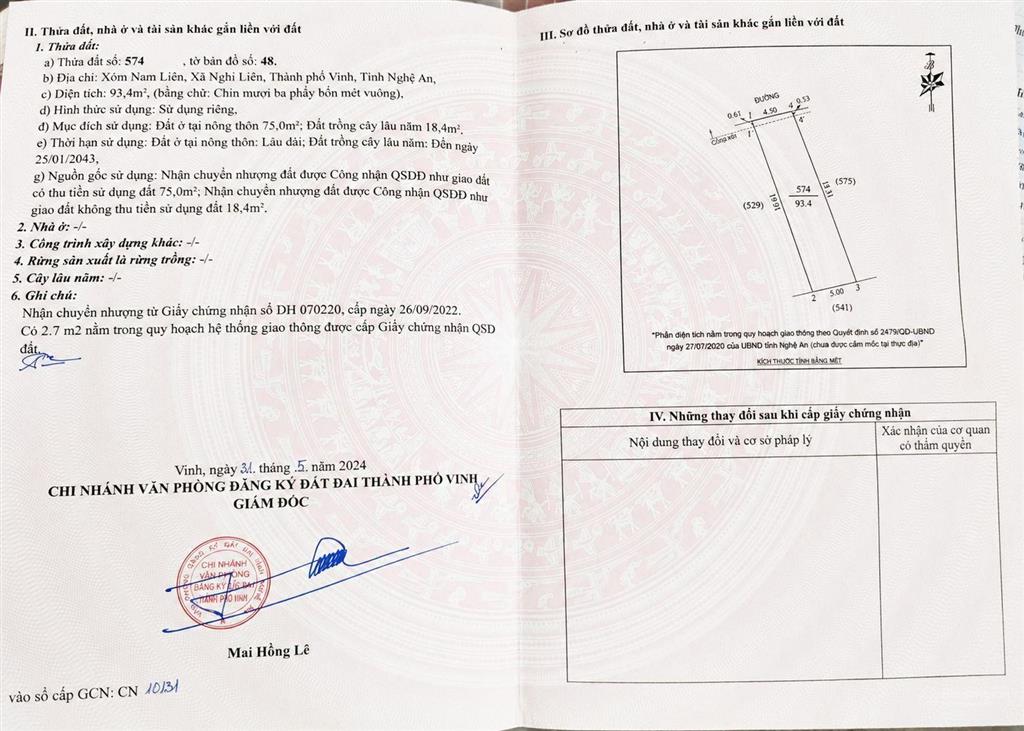 Hót hót cắt lỗ 300 triệu chính chủ bán lô đất đẹp mặt đường nam liên thuộc nghi liên cũ nay th