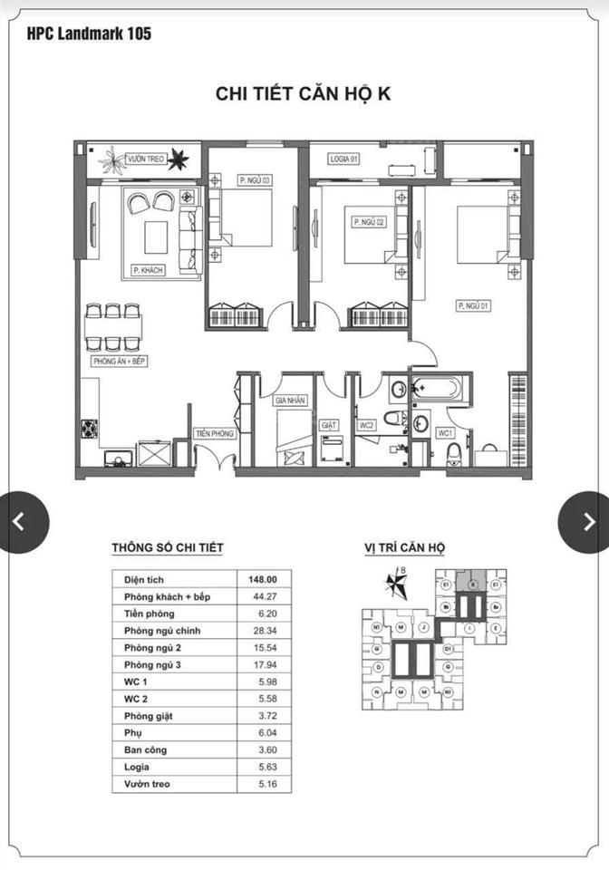 Gđ chuyển đổi cần bán gấp căn 135m2 (4ng3vs) dự án hpc landmark 105 tố hữu, hà đông. 0336 927 ***