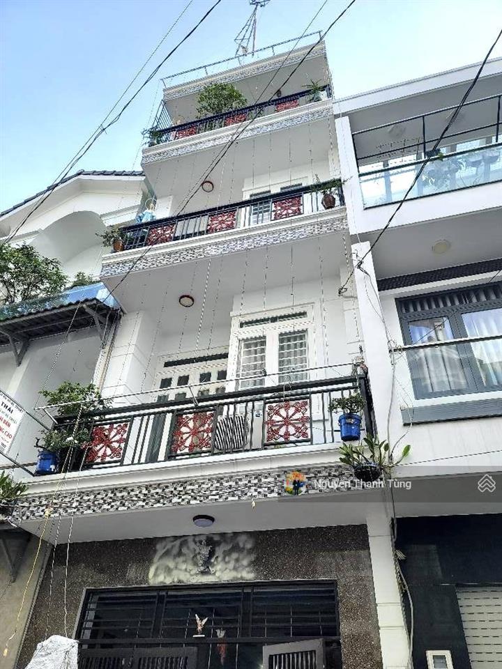 Nhà 4 tầng khu dân cư phú nhuận đường lê thị riêng, thới an, diện tích 52m2 (4 x 13), hẻm xe hơi 7m