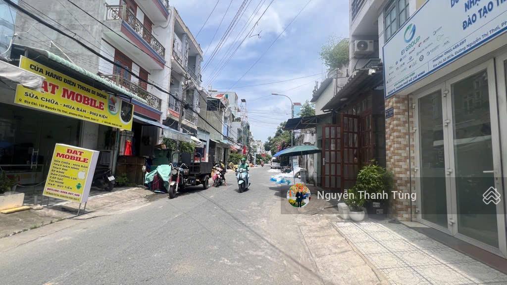 Mặt tiền kinh doanh sẵn dòng tiền gần chợ giãn dân đường 12m nguyễn thị thơi, q12, dt 105m2.