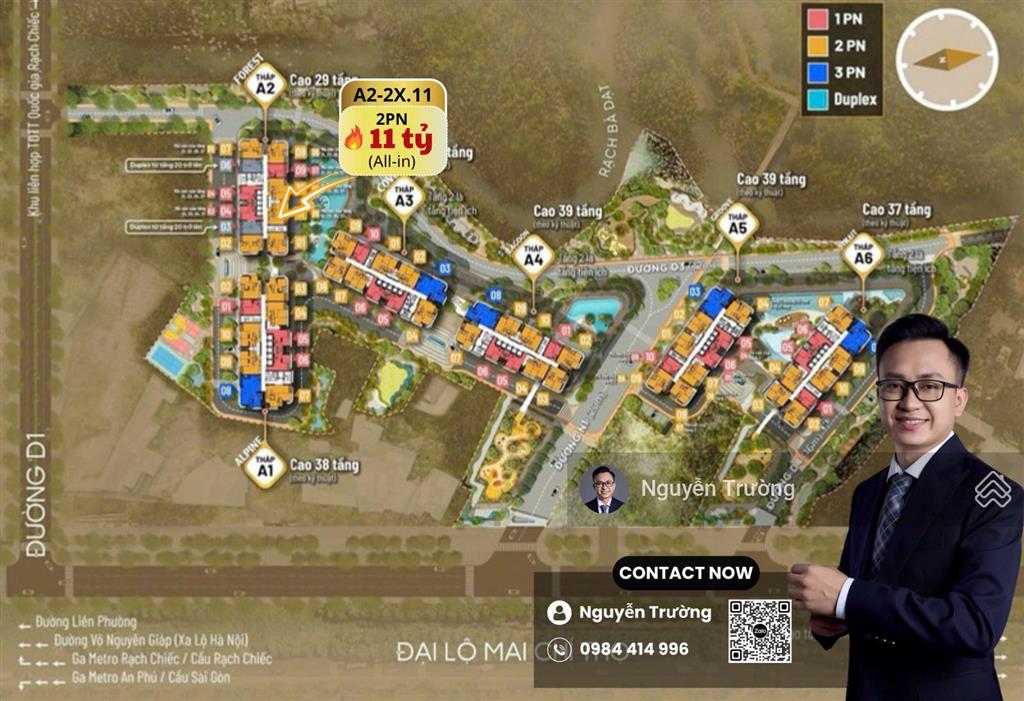 Bán căn hộ 2pn eaton park lầu cao 2x, 75m2, view rạch chiếc thoáng. giá 11tỷ bao hết