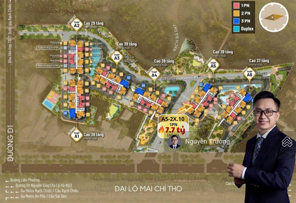 Trục hiếm. bán căn hộ 1pn eaton park tầng cao, 50m2, view rạch chiếc thoáng. giá 7.7tỷ bao hết